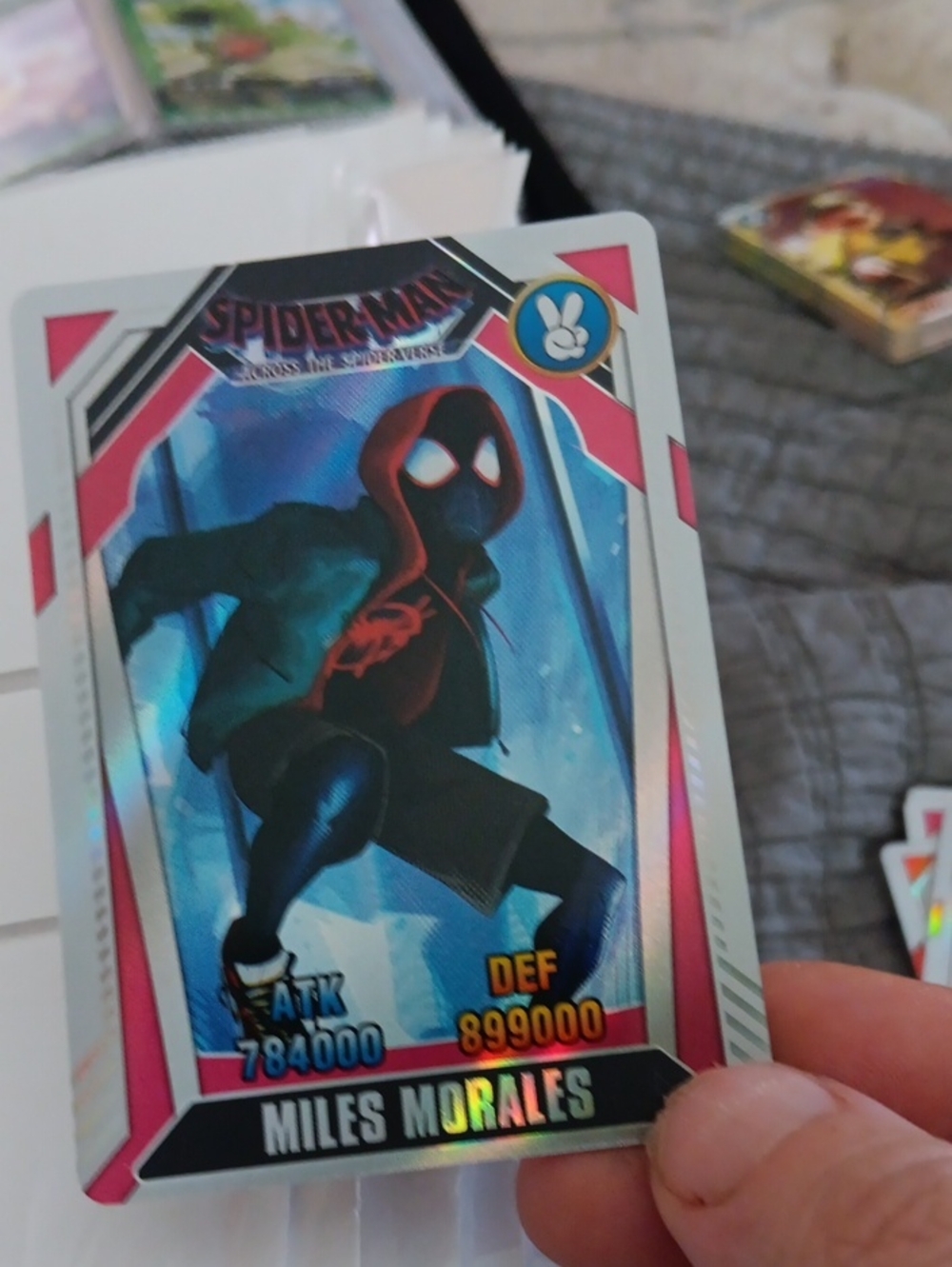 Marvel Miles Morales Trading Card - Pink & Blue Holo